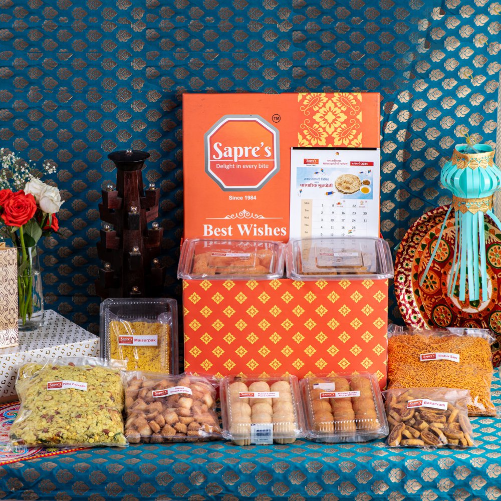 Diwali Faral Box (6kg) with 4.2 kg of Faral & other goodies